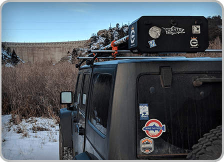 Fly Rod Carrier with Theft Protection