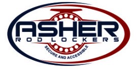 Asher Rod Lockers logo - Secure and Accessible.
